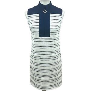 Vintage Quincy Gay Gibson MCM Mod Atomic Geometric Colorblock Mini Shift Dress